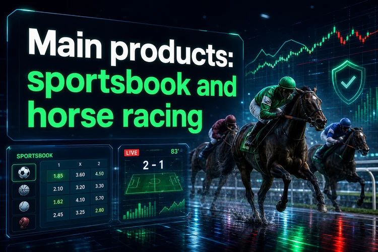 Main products: sportsbook and horse racing